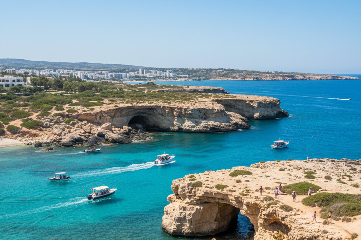 Cape Greco cliffs near Protaras, Cyprus